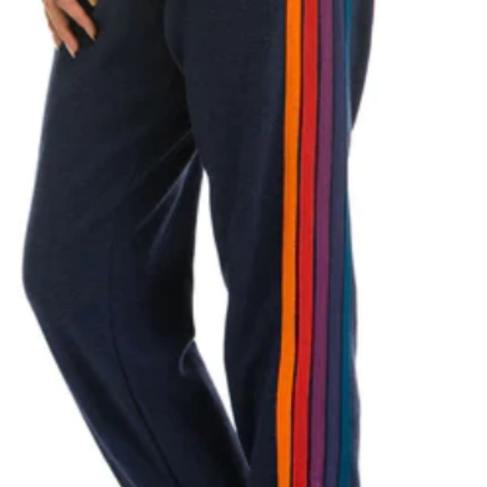 NEW! AVIATOR NATION 5 STRIPE SWEATPANTS - SURF, BEACH, LOUNGE - WITH TAGS -SMALL - Picture 5 of 5